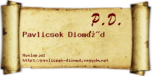 Pavlicsek Dioméd névjegykártya